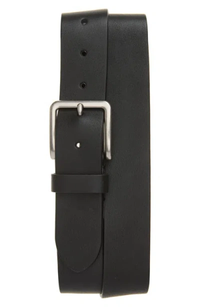 Vince Alex Leather Belt In Black