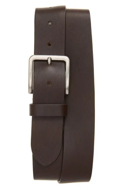 Vince Alex Leather Belt In Brown