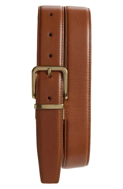 Vince Alex Reversible Leather Belt In Brown