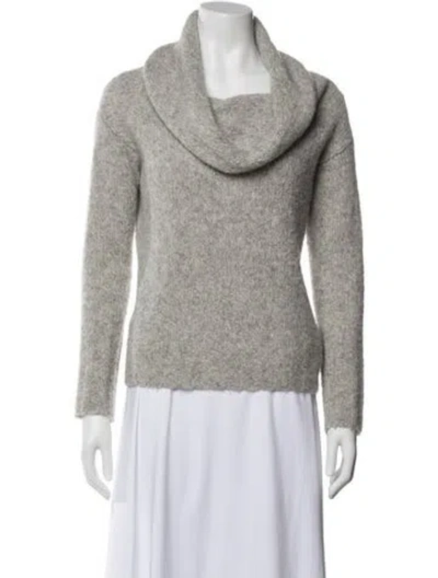 Pre-owned Vince Alpaca Cowl Neck Sweater In Gray