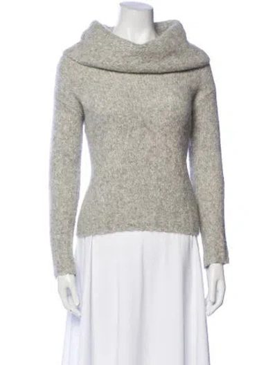 Pre-owned Vince Alpaca Cowl Neck Sweater In Gray