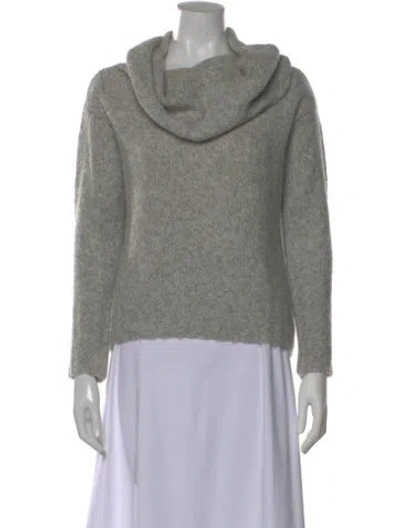 Pre-owned Vince Alpaca Cowl Neck Sweater In Gray