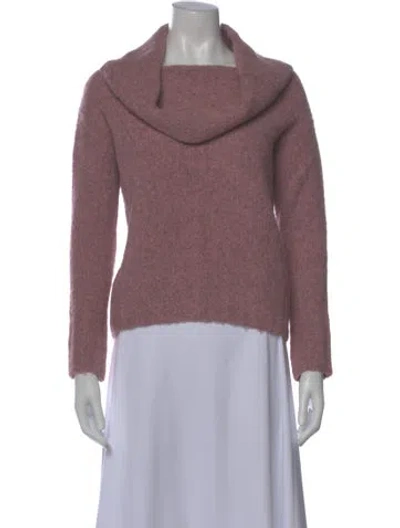 Pre-owned Vince Alpaca Cowl Neck Sweater In Pink