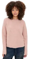 Vince Alpaca Crew Brushed Sweater Beet Root In Pink