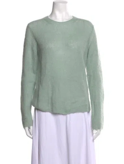 Pre-owned Vince Alpaca Crew Neck Sweater In Green