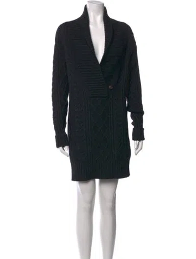 Pre-owned Vince Alpaca Open Front Sweater In Gray