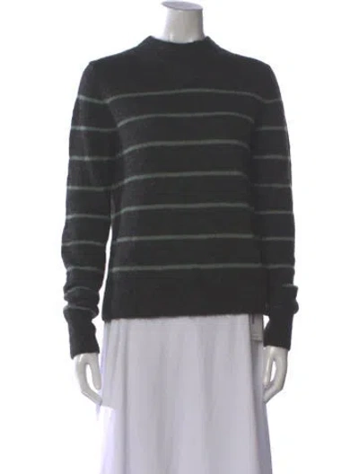 Pre-owned Vince Alpaca Striped Sweater In Gray
