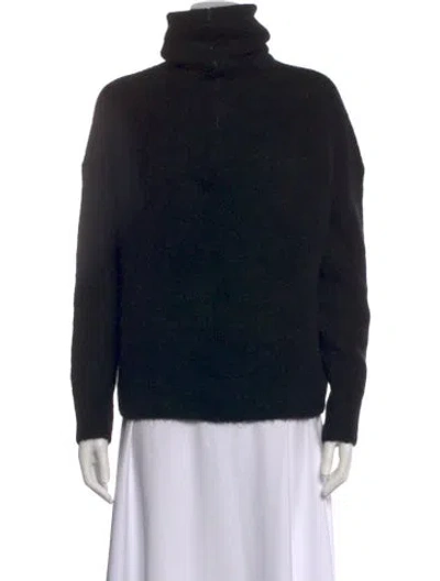 Pre-owned Vince Alpaca Turtleneck Sweater In Black