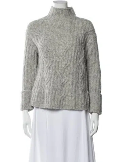 Pre-owned Vince Alpaca Turtleneck Sweater In Blue