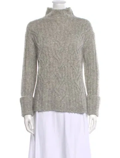 Pre-owned Vince Alpaca Turtleneck Sweater In Gray