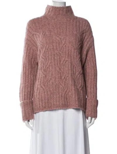 Pre-owned Vince Alpaca Turtleneck Sweater W/ Tags In Pink