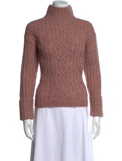 Pre-owned Vince Alpaca Turtleneck Sweater W/ Tags In Pink