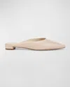Vince Ana Ana Leather Ballerina Mules In Beige