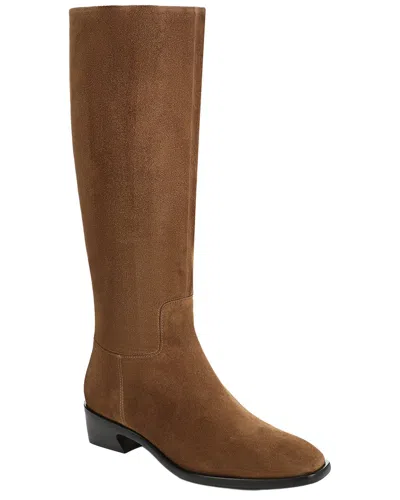 Vince Andes Wide Calf Leather Boot In Black