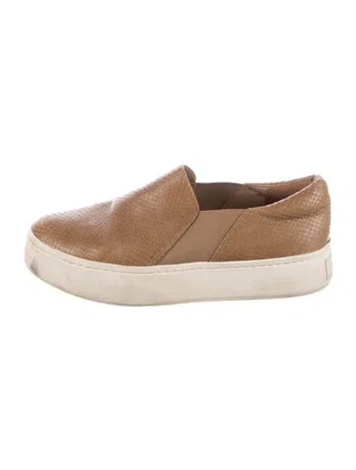 Pre-owned Vince Animal Print Flats In Brown