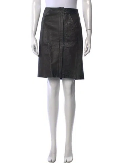 Pre-owned Vince Animal Print Knee-length Skirt In Grey