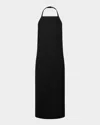 Vince Halter Neck Apron Midi Dress In Black