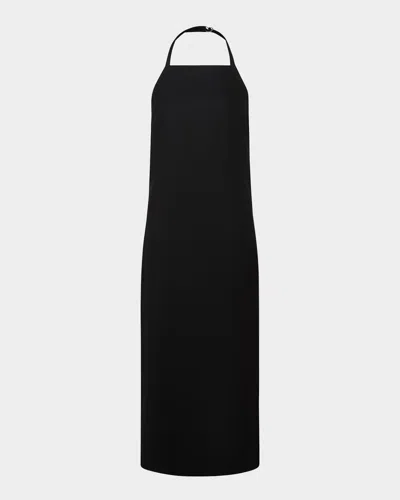Vince Halter Neck Apron Midi Dress In Black