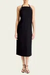 Vince Halter Neck Apron Midi Dress
