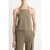 Vince Apron Halter Top In Oak Moss