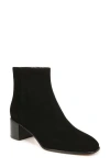 Vince Suede Block-heel Ankle Booties In Black