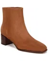 Vince Suede Block-heel Ankle Booties In Brown