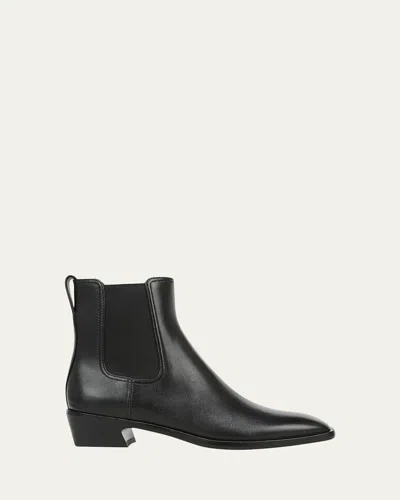 Vince Ari Leather Chelsea Boots In Black