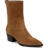 Vince Arlington Western Suede Ankle Boots In Elmwood
