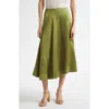 Vince Satin Midi Skirt