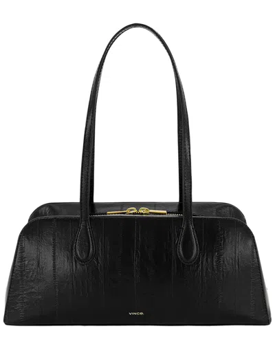 Vince Athene Leather Shoulder Bag In White