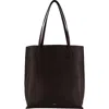 Vince Athene Leather Tote In Brown