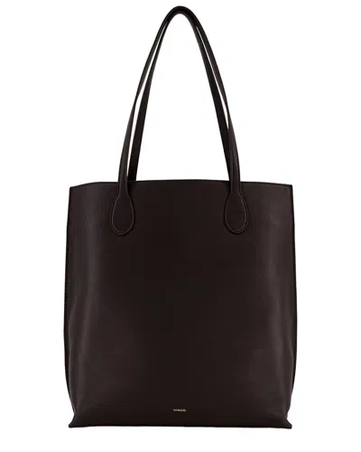 Vince Athene Leather Tote In Red