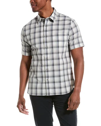 Vince Atwater Plaid Woven Shirt In White
