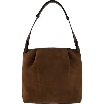 Vince Ava Leather Bucket Bag In Brown