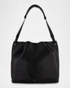 Vince Ava Pebbled Leather Tote Bag In Black