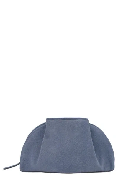 Vince Ava Suede Clutch In Blue
