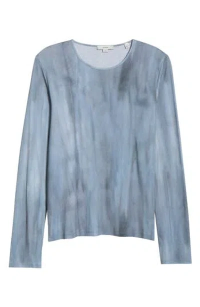 Vince Azura Wash Pima Cotton & Modal Top In Blue