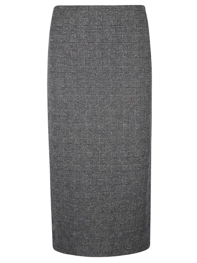 Vince Back Zip Skirt In Blm Black Multi