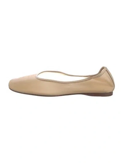 Pre-owned Vince Ballet Flats In Neutral
