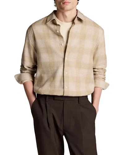Vince Ballow Plaid Long Sleeve Button-up Shirt In Brown