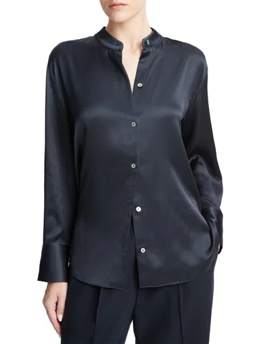 VINCE BAND COLLAR SHIRT