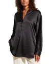 Vince Band Collar Silk Blouse