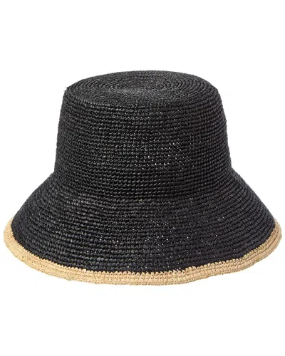 Vince Banded Straw Hat In Black