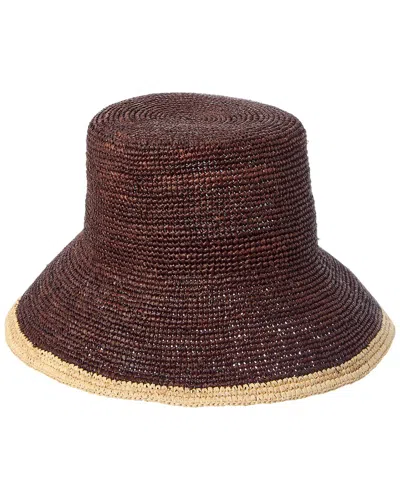 Vince Banded Straw Hat In Brown