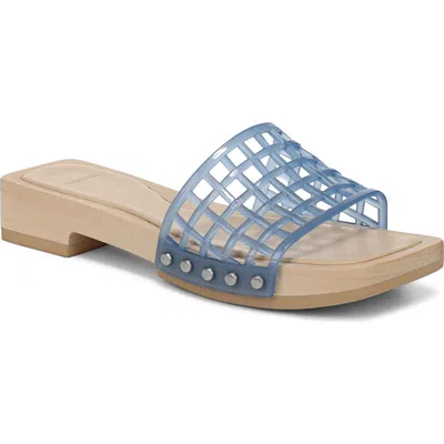 Vince Barb Jelly Slide Sandal In Blue