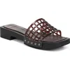 Vince Barb Jelly Slide Sandal In Burgundy
