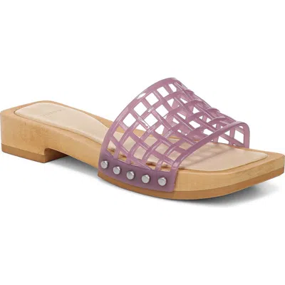 Vince Barb Jelly Slide Sandal In Purple