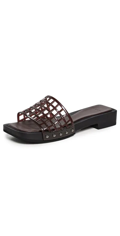 Vince Barbara Jelly Sandals Ganache In Brown