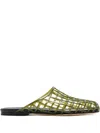 Vince Barcelona Caged Mules In Green