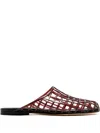Vince Barcelona Jelly Lattice-detail Mules In Brown